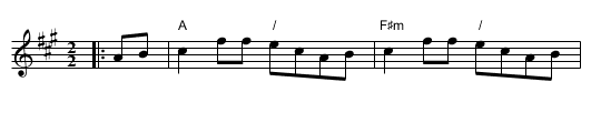 Black Mountain Reel - staff notation