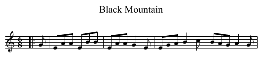 Black Mountain - staff notation