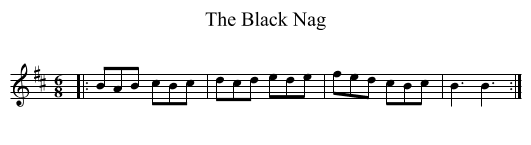 Black Nag, The  - staff notation
