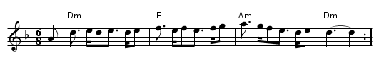 Black nag - staff notation