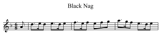 Black Nag - staff notation