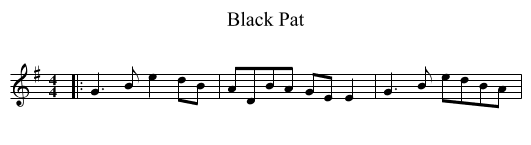Black Pat - staff notation