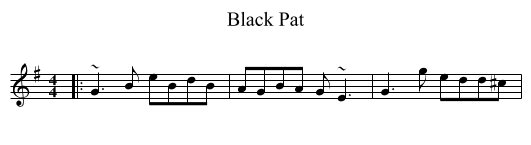 Black Pat - staff notation