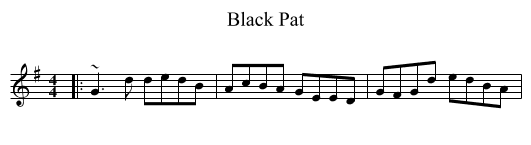Black Pat - staff notation