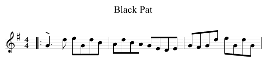 Black Pat - staff notation