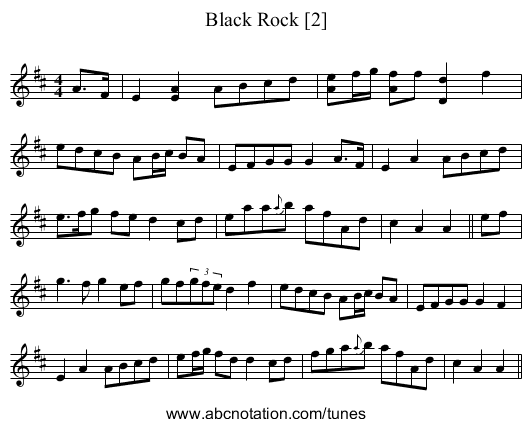 Black Rock [2] - staff notation