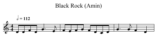 Black Rock (Amin) - staff notation