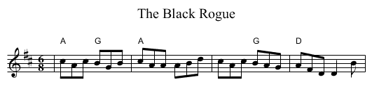 Black Rogue, The - staff notation