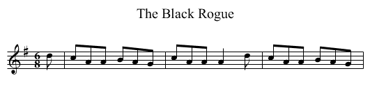 Black Rogue, The - staff notation