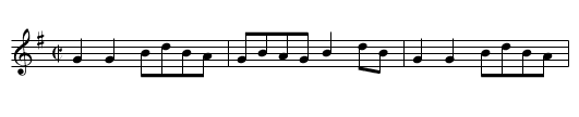 Black Sally Goodin' - staff notation