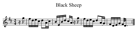 Black Sheep - staff notation