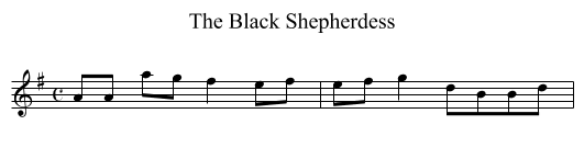 Black Shepherdess, The - staff notation