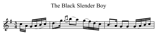Black Slender Boy, The  - staff notation