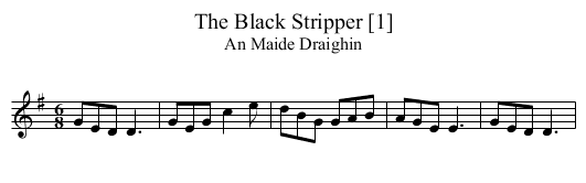 Black Stripper [1], The - staff notation