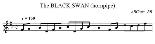BLACK SWAN (hornpipe), The - staff notation