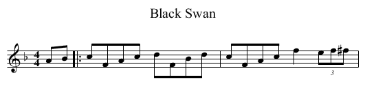 Black Swan - staff notation