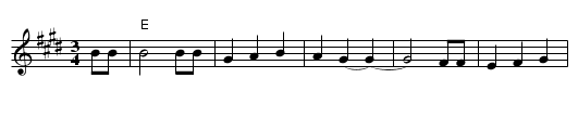 Black velvet band - staff notation