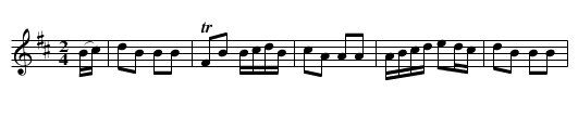 Black Watch - staff notation