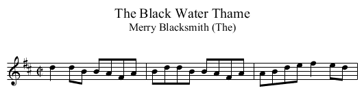 Black Water Thame, The - staff notation