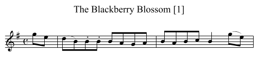 Blackberry Blossom [1], The - staff notation