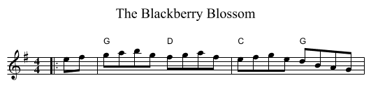 Blackberry Blossom, The  - staff notation