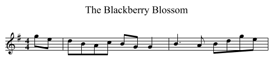 Blackberry Blossom, The  - staff notation