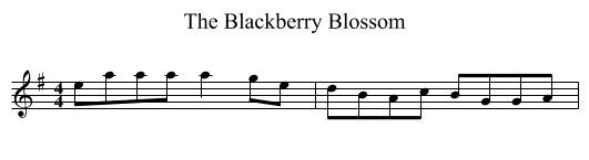 Blackberry Blossom, The  - staff notation
