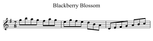 Blackberry Blossom - staff notation