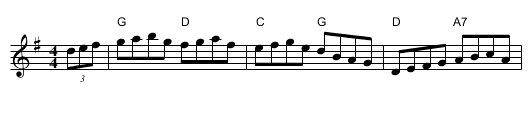 Blackberry Blossom - staff notation