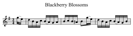 Blackberry Blossoms - staff notation