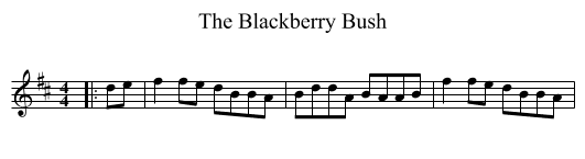 Blackberry Bush, The  - staff notation