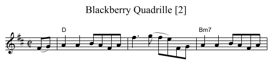 Blackberry Quadrille [2] - staff notation