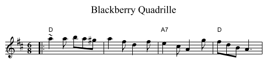 Blackberry Quadrille - staff notation
