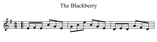 Blackberry, The  - staff notation