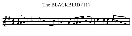 BLACKBIRD (11), The - staff notation