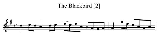 Blackbird [2], The - staff notation