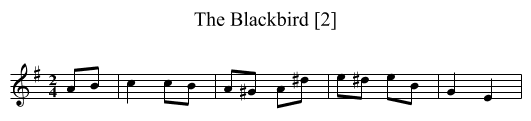 Blackbird [2], The - staff notation