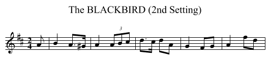 BLACKBIRD (2nd Setting), The - staff notation