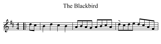 Blackbird, The  - staff notation