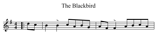 Blackbird, The  - staff notation
