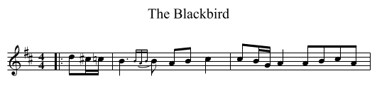 Blackbird, The  - staff notation
