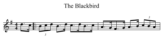 Blackbird, The  - staff notation