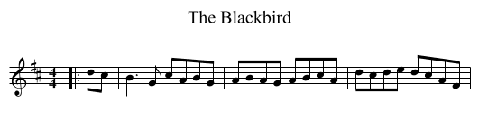 Blackbird, The  - staff notation