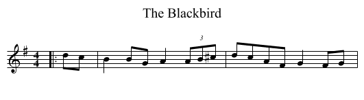 Blackbird, The  - staff notation