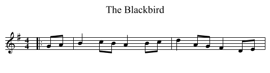 Blackbird, The  - staff notation