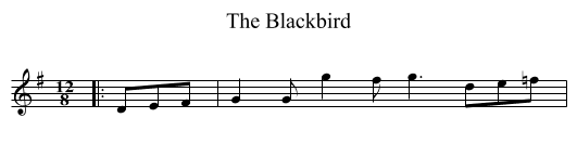 Blackbird, The  - staff notation