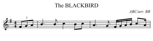 BLACKBIRD, The - staff notation