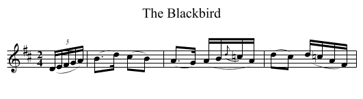 Blackbird, The  - staff notation