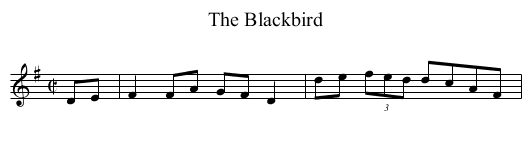 Blackbird, The - staff notation