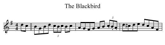 Blackbird, The  - staff notation